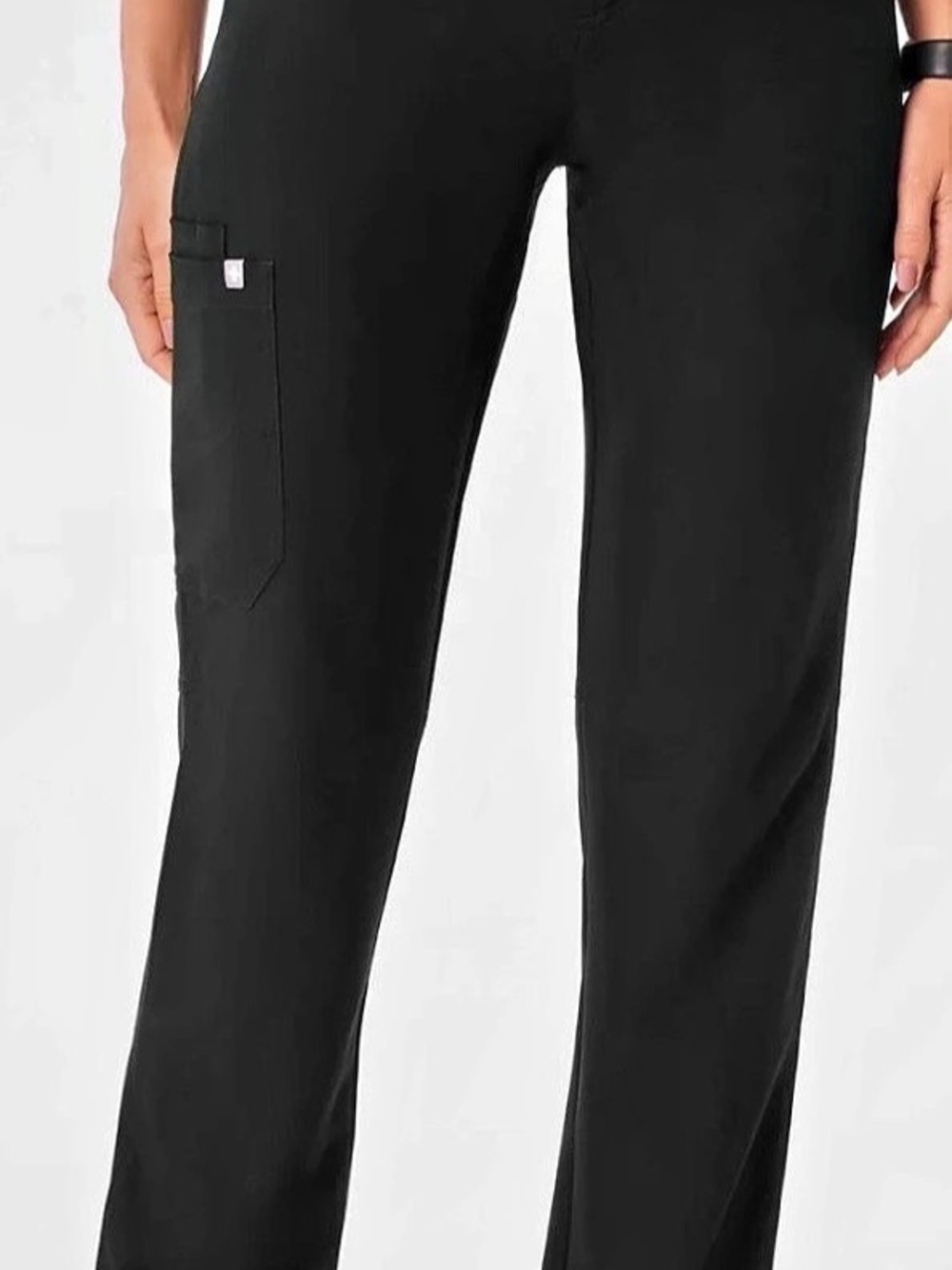FIGS Kade Petite Cargo Scrub Pants Black